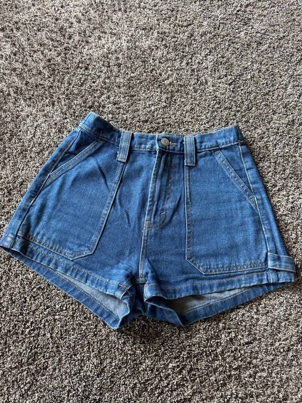 Wild Fable Women’s Size 0 High-Waist Blue Denim Shorts Cotton Summertime